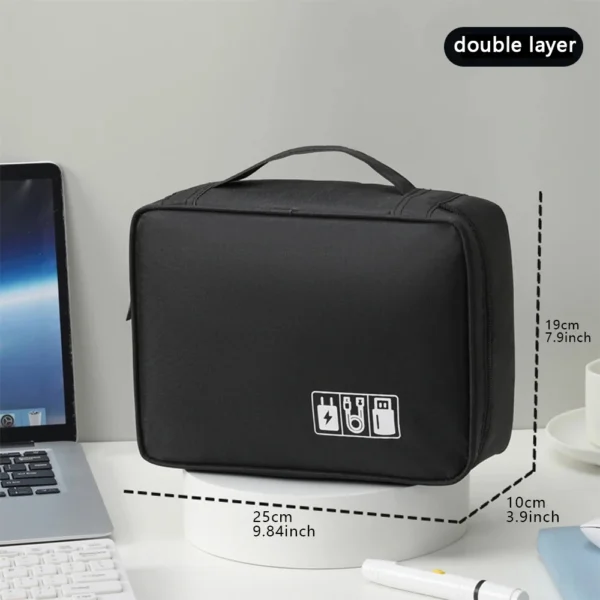 Cable Storage Bag Waterproof Digital Electronic Organizer Portable USB Data Line Charger Plug Storage Bag Travel Cable-LJX - obrazek 7