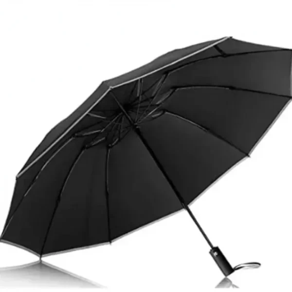 Men Women Umbrella  Fully Automatic Reverse Folding Umbrella with Windproof Reflective Stripe UV Umbrellas - obrazek 6