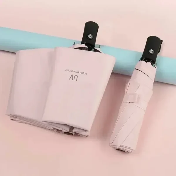 Mini Folding Automatic Umbrella Anti UV Rain Sun Umbrella Fashion Portable Windproof Light Women Men Children Parasol Umbrella - obrazek 5