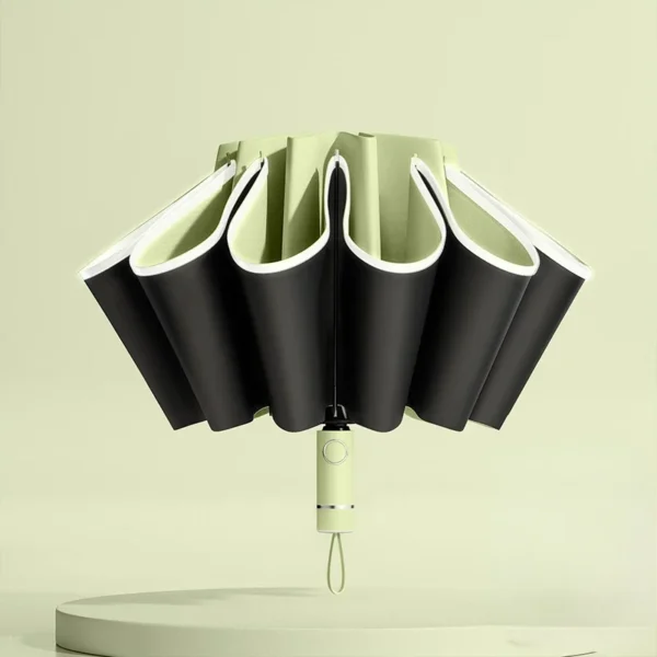 Men Women Umbrella  Fully Automatic Reverse Folding Umbrella with Windproof Reflective Stripe UV Umbrellas - obrazek 10