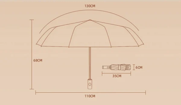 Men Women Umbrella  Fully Automatic Reverse Folding Umbrella with Windproof Reflective Stripe UV Umbrellas - obrazek 15