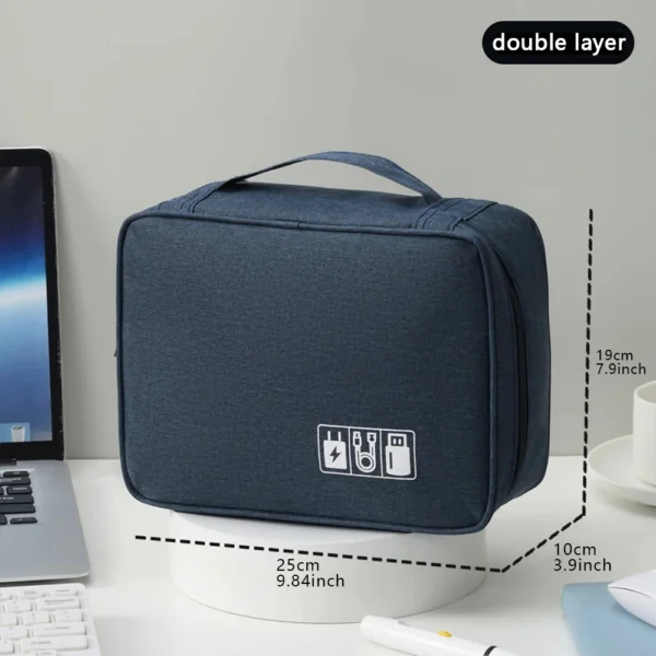Cable Storage Bag Waterproof Digital Electronic Organizer Portable USB Data Line Charger Plug Storage Bag Travel Cable-LJX - obrazek 8