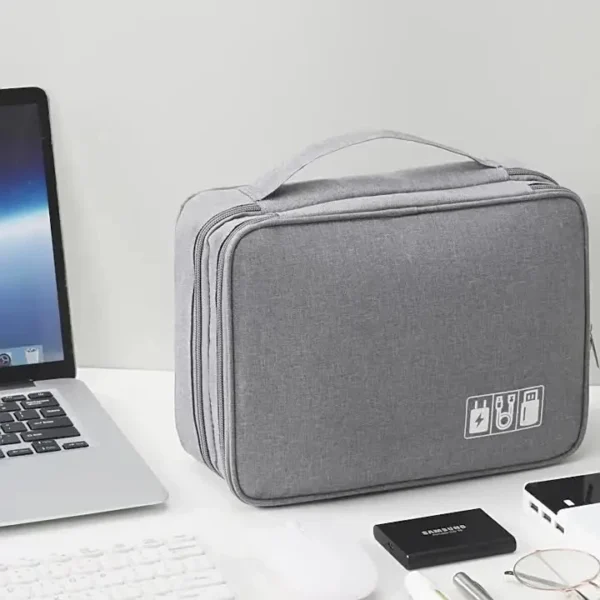 Cable Storage Bag Waterproof Digital Electronic Organizer Portable USB Data Line Charger Plug Storage Bag Travel Cable-LJX - obrazek 12