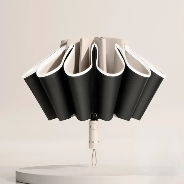 Men Women Umbrella  Fully Automatic Reverse Folding Umbrella with Windproof Reflective Stripe UV Umbrellas - obrazek 12