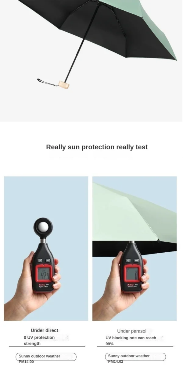 55% Off Mini Sun Umbrella Small Pocket Rain Umbrella Vinyl Folding UV Ultraviolet Protection Sun Shade Pocket Parasol Capsule - obrazek 29