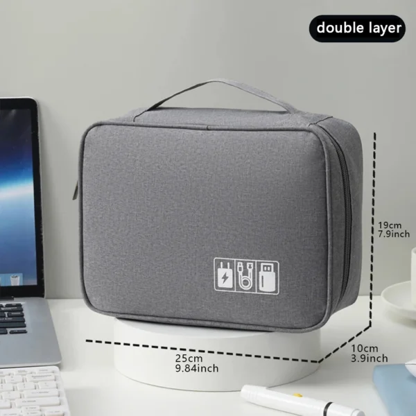 Cable Storage Bag Waterproof Digital Electronic Organizer Portable USB Data Line Charger Plug Storage Bag Travel Cable-LJX - obrazek 9
