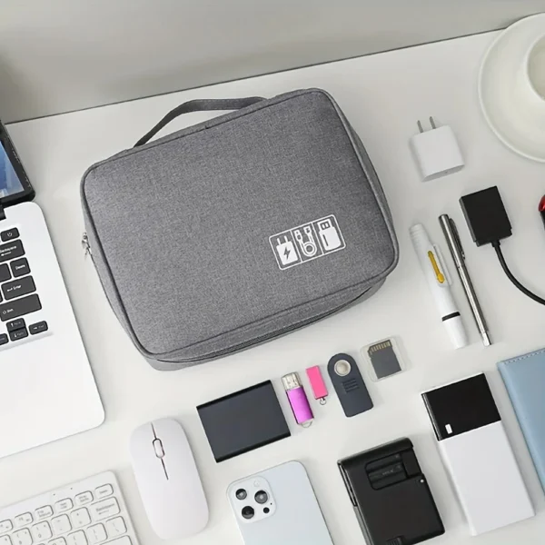 Cable Storage Bag Waterproof Digital Electronic Organizer Portable USB Data Line Charger Plug Storage Bag Travel Cable-LJX - obrazek 6